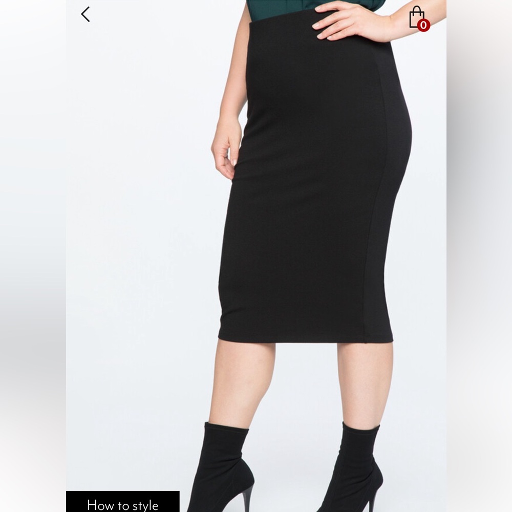 Eloquii Classic Black Pencil Skirt (NWOT)